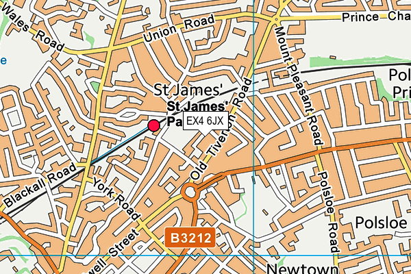 EX4 6JX map - OS VectorMap District (Ordnance Survey) EX4 6JX map - OS VectorMap District (Ordnance Survey)