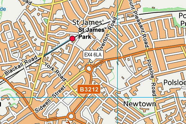 EX4 6LA map - OS VectorMap District (Ordnance Survey) EX4 6LA map - OS VectorMap District (Ordnance Survey)