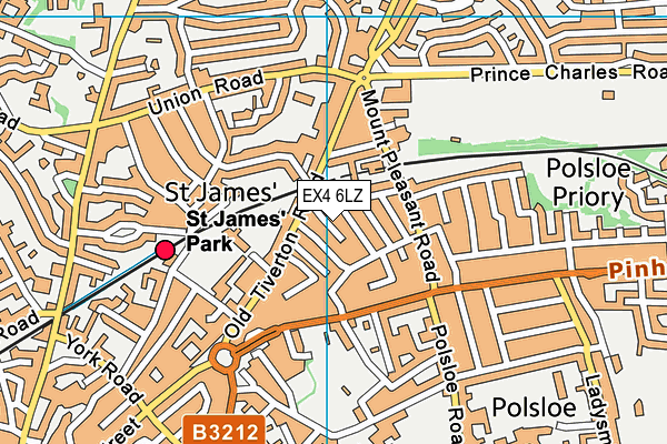 EX4 6LZ map - OS VectorMap District (Ordnance Survey) EX4 6LZ map - OS VectorMap District (Ordnance Survey)