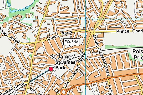 EX4 6NA map - OS VectorMap District (Ordnance Survey)