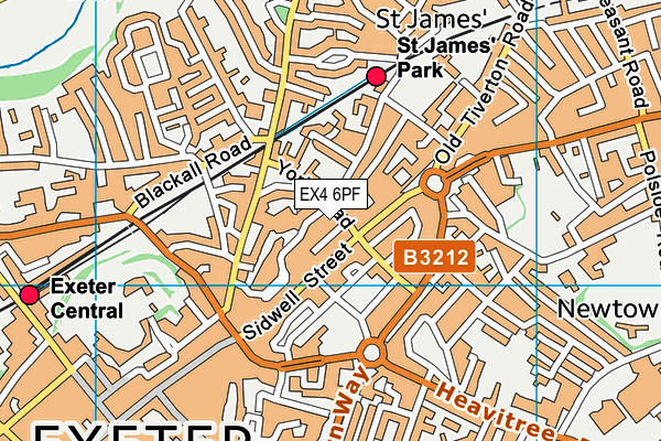 EX4 6PF map - OS VectorMap District (Ordnance Survey) EX4 6PF map - OS VectorMap District (Ordnance Survey)