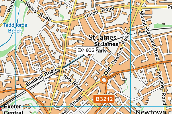 EX4 6QG map - OS VectorMap District (Ordnance Survey) EX4 6QG map - OS VectorMap District (Ordnance Survey)