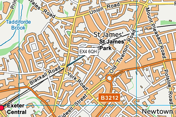 EX4 6QH map - OS VectorMap District (Ordnance Survey) EX4 6QH map - OS VectorMap District (Ordnance Survey)