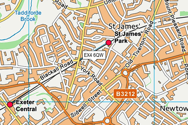 EX4 6QW map - OS VectorMap District (Ordnance Survey) EX4 6QW map - OS VectorMap District (Ordnance Survey)
