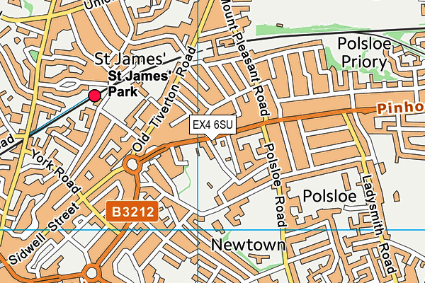 EX4 6SU map - OS VectorMap District (Ordnance Survey) EX4 6SU map - OS VectorMap District (Ordnance Survey)