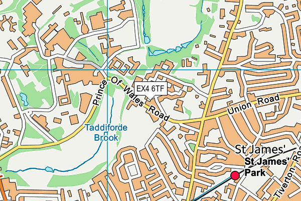 EX4 6TF map - OS VectorMap District (Ordnance Survey)