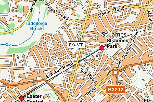 EX4 6TR map - OS VectorMap District (Ordnance Survey) EX4 6TR map - OS VectorMap District (Ordnance Survey)