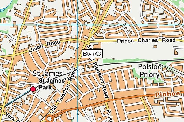 EX4 7AG map - OS VectorMap District (Ordnance Survey) EX4 7AG map - OS VectorMap District (Ordnance Survey)