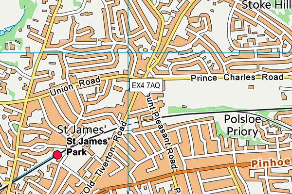 EX4 7AQ map - OS VectorMap District (Ordnance Survey) EX4 7AQ map - OS VectorMap District (Ordnance Survey)