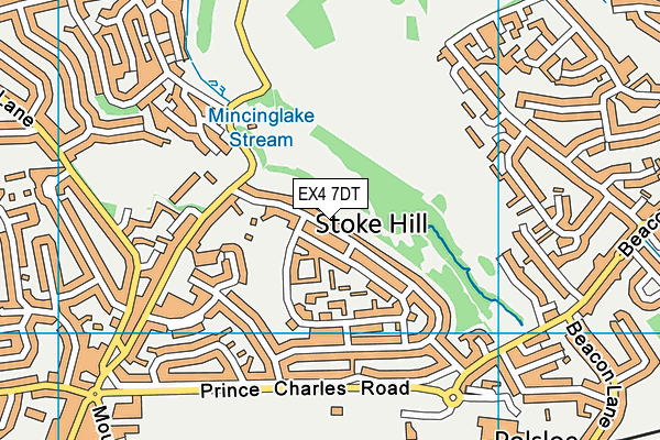 EX4 7DT map - OS VectorMap District (Ordnance Survey)