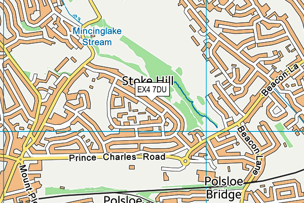 EX4 7DU map - OS VectorMap District (Ordnance Survey) EX4 7DU map - OS VectorMap District (Ordnance Survey)