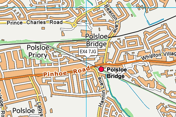 EX4 7JG map - OS VectorMap District (Ordnance Survey) EX4 7JG map - OS VectorMap District (Ordnance Survey)