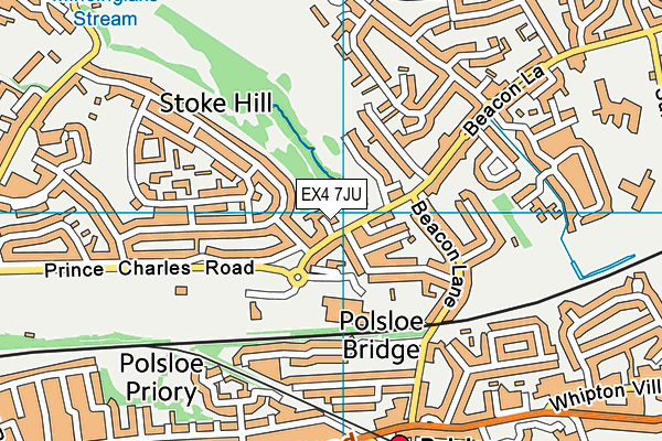 EX4 7JU map - OS VectorMap District (Ordnance Survey) EX4 7JU map - OS VectorMap District (Ordnance Survey)