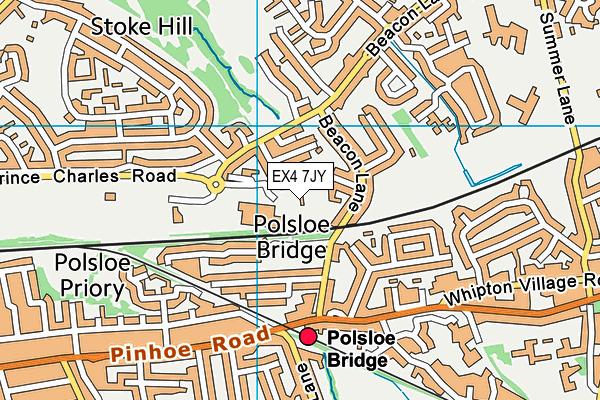 EX4 7JY map - OS VectorMap District (Ordnance Survey) EX4 7JY map - OS VectorMap District (Ordnance Survey)