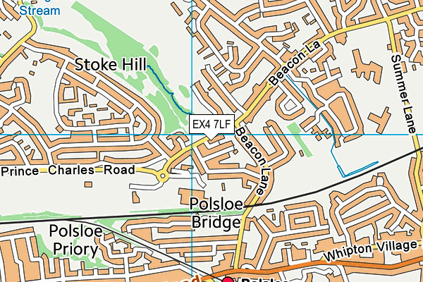 EX4 7LF map - OS VectorMap District (Ordnance Survey) EX4 7LF map - OS VectorMap District (Ordnance Survey)