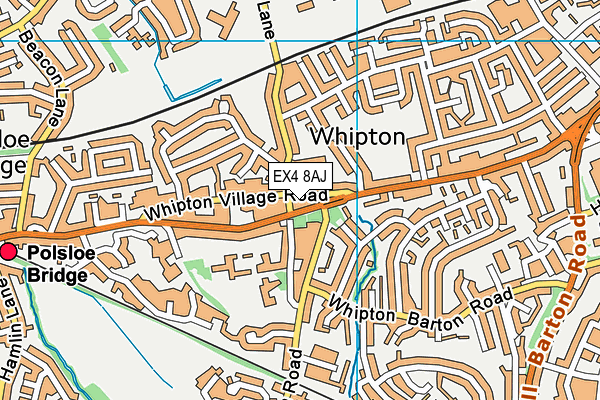 EX4 8AJ map - OS VectorMap District (Ordnance Survey) EX4 8AJ map - OS VectorMap District (Ordnance Survey)
