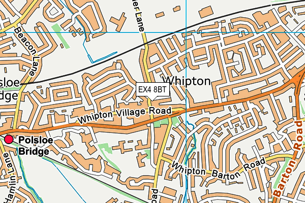 EX4 8BT map - OS VectorMap District (Ordnance Survey) EX4 8BT map - OS VectorMap District (Ordnance Survey)