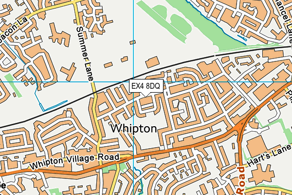 EX4 8DQ map - OS VectorMap District (Ordnance Survey) EX4 8DQ map - OS VectorMap District (Ordnance Survey)