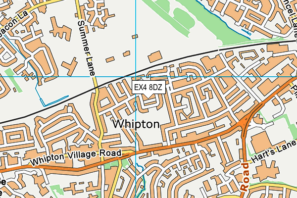 EX4 8DZ map - OS VectorMap District (Ordnance Survey) EX4 8DZ map - OS VectorMap District (Ordnance Survey)