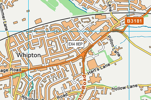 EX4 8EP map - OS VectorMap District (Ordnance Survey) EX4 8EP map - OS VectorMap District (Ordnance Survey)