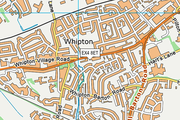 EX4 8ET map - OS VectorMap District (Ordnance Survey) EX4 8ET map - OS VectorMap District (Ordnance Survey)