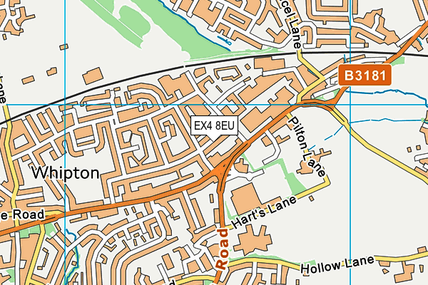 EX4 8EU map - OS VectorMap District (Ordnance Survey) EX4 8EU map - OS VectorMap District (Ordnance Survey)