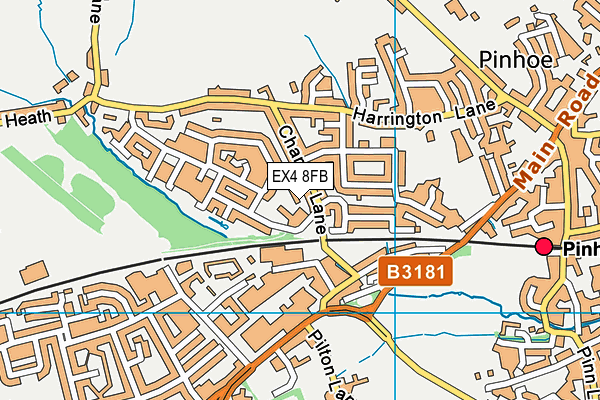 EX4 8FB map - OS VectorMap District (Ordnance Survey) EX4 8FB map - OS VectorMap District (Ordnance Survey)
