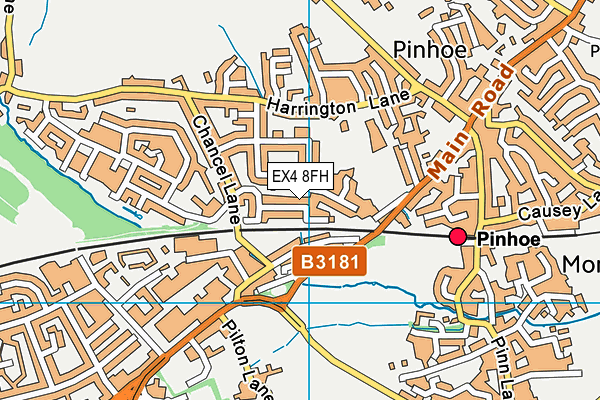 EX4 8FH map - OS VectorMap District (Ordnance Survey) EX4 8FH map - OS VectorMap District (Ordnance Survey)