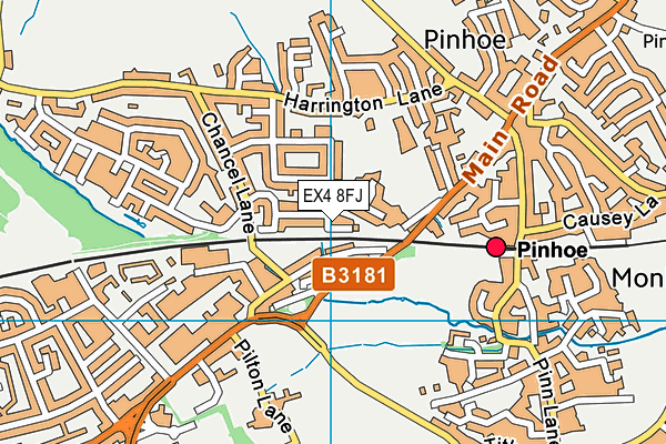 EX4 8FJ map - OS VectorMap District (Ordnance Survey) EX4 8FJ map - OS VectorMap District (Ordnance Survey)