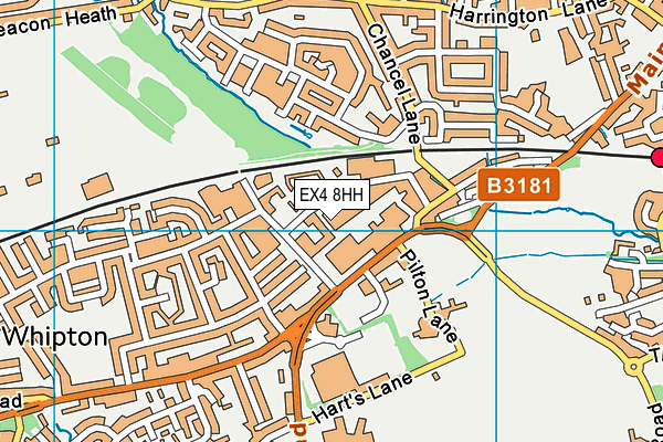 EX4 8HH map - OS VectorMap District (Ordnance Survey) EX4 8HH map - OS VectorMap District (Ordnance Survey)