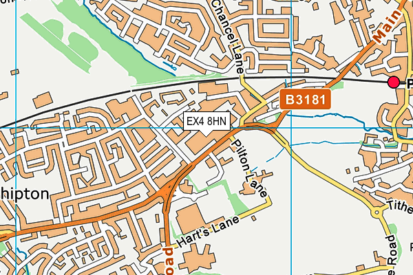 EX4 8HN map - OS VectorMap District (Ordnance Survey) EX4 8HN map - OS VectorMap District (Ordnance Survey)
