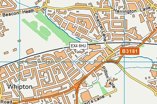 EX4 8HU map - OS VectorMap District (Ordnance Survey) EX4 8HU map - OS VectorMap District (Ordnance Survey)