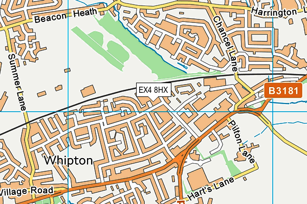 EX4 8HX map - OS VectorMap District (Ordnance Survey) EX4 8HX map - OS VectorMap District (Ordnance Survey)