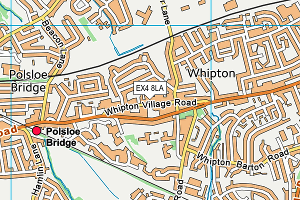EX4 8LA map - OS VectorMap District (Ordnance Survey) EX4 8LA map - OS VectorMap District (Ordnance Survey)