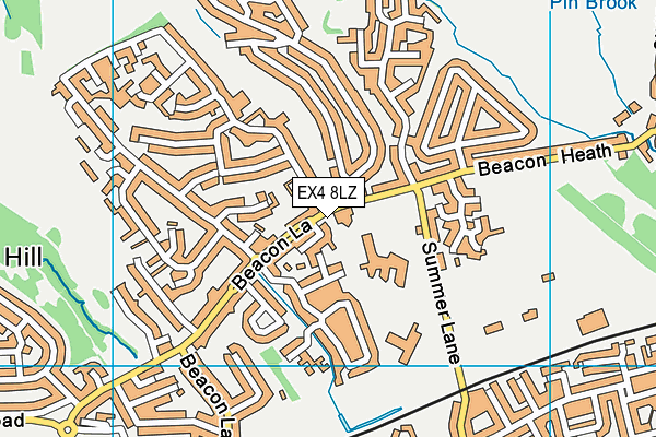EX4 8LZ map - OS VectorMap District (Ordnance Survey) EX4 8LZ map - OS VectorMap District (Ordnance Survey)