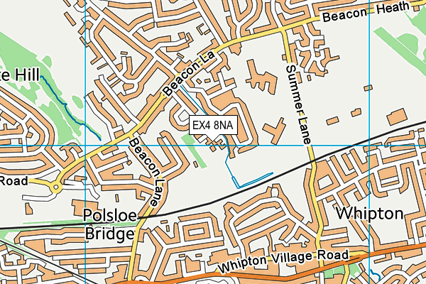 EX4 8NA map - OS VectorMap District (Ordnance Survey) EX4 8NA map - OS VectorMap District (Ordnance Survey)