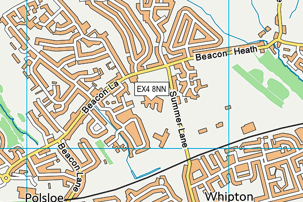 EX4 8NN map - OS VectorMap District (Ordnance Survey) EX4 8NN map - OS VectorMap District (Ordnance Survey)