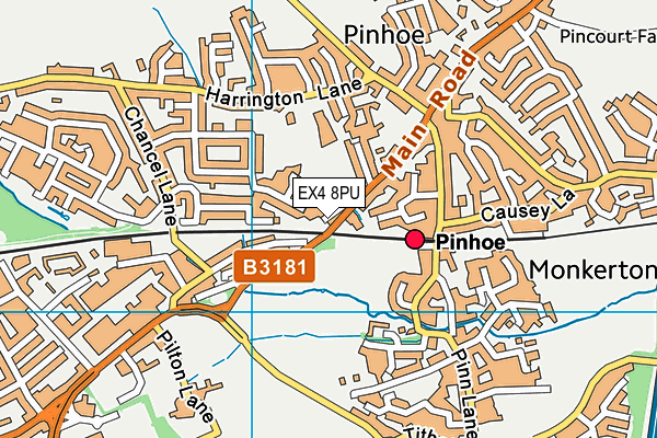 EX4 8PU map - OS VectorMap District (Ordnance Survey) EX4 8PU map - OS VectorMap District (Ordnance Survey)