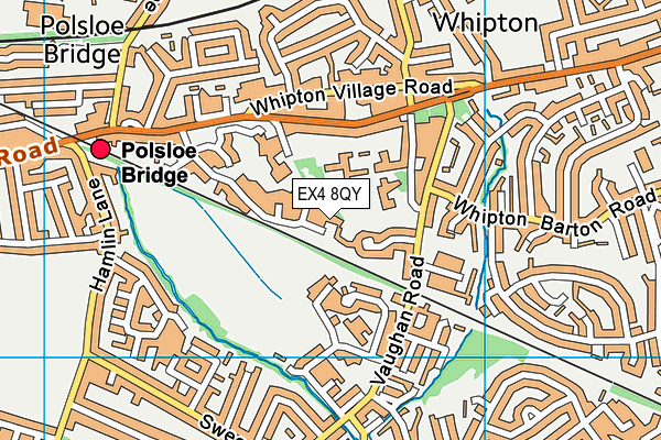 EX4 8QY map - OS VectorMap District (Ordnance Survey) EX4 8QY map - OS VectorMap District (Ordnance Survey)