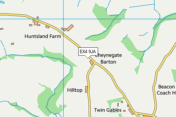 EX4 9JA map - OS VectorMap District (Ordnance Survey) EX4 9JA map - OS VectorMap District (Ordnance Survey)