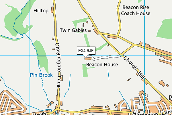 EX4 9JF map - OS VectorMap District (Ordnance Survey) EX4 9JF map - OS VectorMap District (Ordnance Survey)