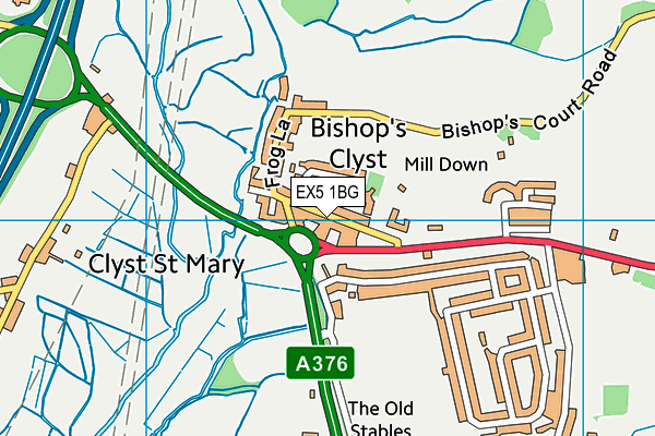 EX5 1BG map - OS VectorMap District (Ordnance Survey) EX5 1BG map - OS VectorMap District (Ordnance Survey)