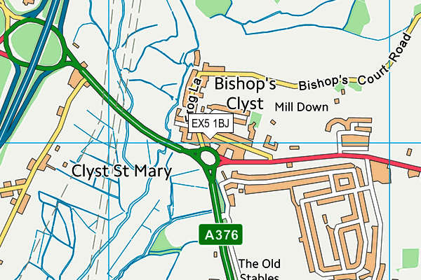 EX5 1BJ map - OS VectorMap District (Ordnance Survey) EX5 1BJ map - OS VectorMap District (Ordnance Survey)