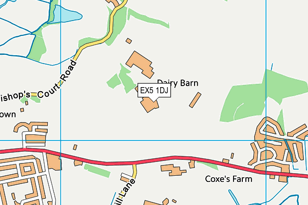 EX5 1DJ map - OS VectorMap District (Ordnance Survey) EX5 1DJ map - OS VectorMap District (Ordnance Survey)