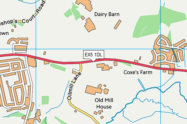 EX5 1DL map - OS VectorMap District (Ordnance Survey) EX5 1DL map - OS VectorMap District (Ordnance Survey)