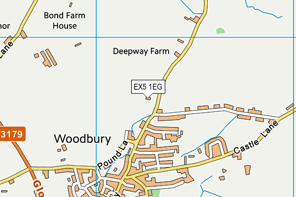 EX5 1EG map - OS VectorMap District (Ordnance Survey) EX5 1EG map - OS VectorMap District (Ordnance Survey)