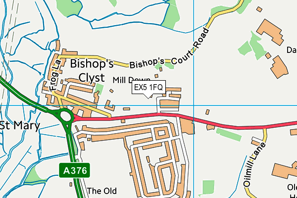 EX5 1FQ map - OS VectorMap District (Ordnance Survey)