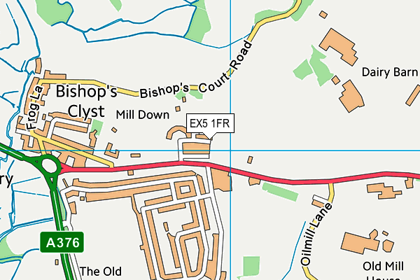 EX5 1FR map - OS VectorMap District (Ordnance Survey) EX5 1FR map - OS VectorMap District (Ordnance Survey)