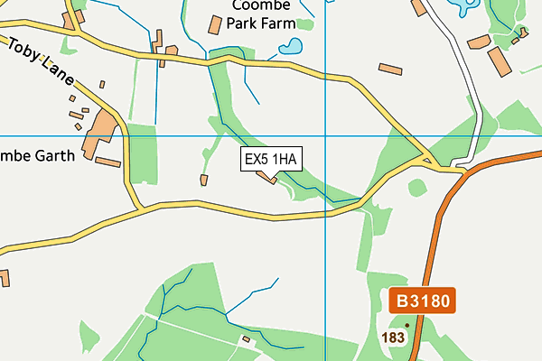 EX5 1HA map - OS VectorMap District (Ordnance Survey) EX5 1HA map - OS VectorMap District (Ordnance Survey)