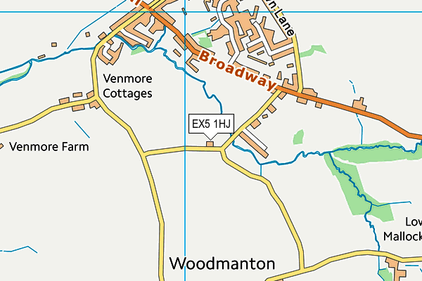 EX5 1HJ map - OS VectorMap District (Ordnance Survey) EX5 1HJ map - OS VectorMap District (Ordnance Survey)